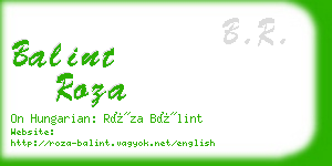 balint roza business card